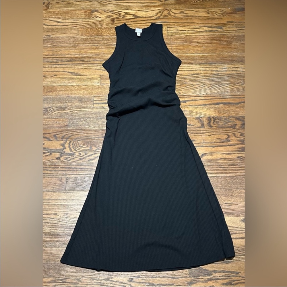 Classic Black Ribbed Tank Maxi Dress